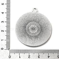 Pendente basi di cabochon piatto tondo stile tibetano&nbsp;LS-TIBE-C067kg-01AS-NR