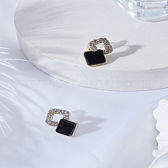 1 пара серег-гвоздиков из сплава со стразами&nbsp;EJEW-LP0008-016