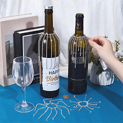 4 шт. латунные цепочки со стразами подвески для бокалов вина&nbsp;HJEW-OC00216