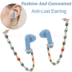 4 шт. серьги-каффы из латуни с микропаве из прозрачного кубического циркония HJEW-DR00200