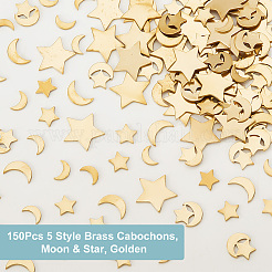 150шт 5 латунных кабошона KK-OC0001-40