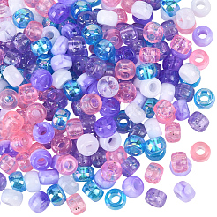 600 шт. двухцветные непрозрачные и полупрозрачные акриловые европейские бусины&nbsp;MACR-SC0002-02B