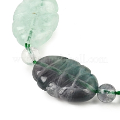 Fili di perle intagliate in fluorite arcobaleno naturale&nbsp;GG-CBA0487-D01-24x16mm