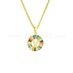 Латунные паве разноцветные кубические цирконии начальные кольца подвески ожерелья FS-WGF1437-22