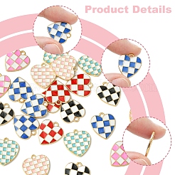 24шт 6 стиля подвески из сплава с эмалью&nbsp;ENAM-FS0002-37