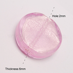 Бусины ручной работы бусины серебряной фольгой&nbsp;FOIL-S005-M