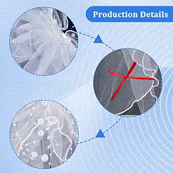 Органза абс жемчужная свадебная фата OHAR-WH20020-05A