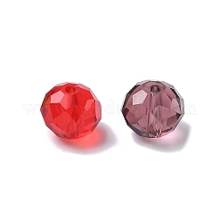 Граненые прозрачные стеклянные бусины rondelle&nbsp;GLAA-R152-10mm-M1