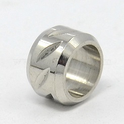 Устойчивые к потускнению бусины из нержавеющей стали марки 304 с большим отверстием STAS-G037-07