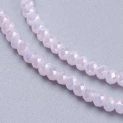 Стеклянные бусины с гальваническим покрытием &nbsp;GLAA-F078-FR21