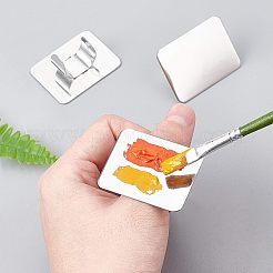 メイクアップ化粧品カラーパレットツールキット  ステンレス鋼のパレットリングとパレットスパチュラスティックロッドが含まれています  ステンレス鋼色  6個/セット&nbsp;MRMJ-OC0001-13