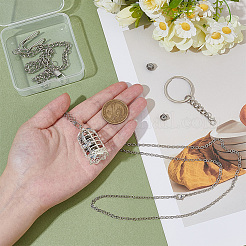 Ожерелье из латунной цепи с цепочкой из латунного кабеля&nbsp;SJEW-BC00001