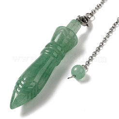 Натуральный зеленый авантюрин заостренные биолокационные маятники&nbsp;G-F758-F03-P