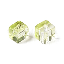 Perles de verre transparentes de peinture de cuisson&nbsp;DGLA-N005-01A-06