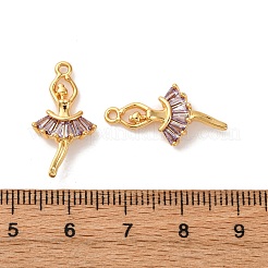 Латунные микро проложить кубического циркония подвески KK-K382-26G-02