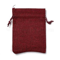 6 pièces 6 styles sacs de jute rectangle thème noël&nbsp;ABAG-E007-01