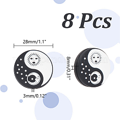 8 шт. круглые бусины с фокусом в виде солнца и луны из пищевого экологически чистого силикона SIL-NB0001-46