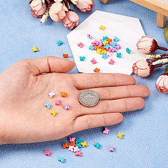 56шт 7 цвета окрашенные распылением бусины из сплава FIND-TA0002-99