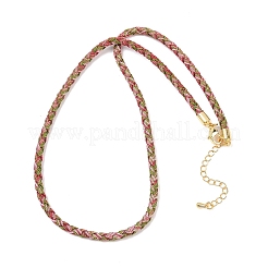 Изготовление ожерелий из круглого нейлонового хлопкового шнура диаметром 3.5 мм&nbsp;NJEW-C106-03G