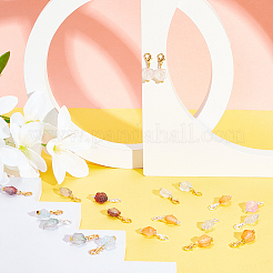 100 stücke 2 stil acryl rose blume anhänger dekoration&nbsp;HJEW-PH0001-63