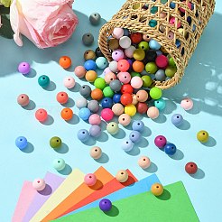 200шт круглые пищевые экологически чистые силиконовые бусины&nbsp;SIL-CJ0001-90