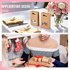 Geschenktüten aus Kraftpapier mit Sichtfenster und ausgestanzten Tragegriffen&nbsp;ABAG-WH0032-124