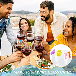 2 набор из 2 силиконовых подвесок для бокалов вина DIY-NB0010-54