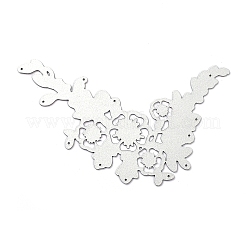 炭素鋼カッティングダイステンシル  DIYスクラップブッキング用  フォトアルバム  装飾的なエンボス紙カード  つや消しステンレススチールカラー  花  77x115x0.8mm&nbsp;DIY-P076-17