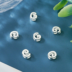 6 pieza de 925 cuentas iniciales huecas de plata esterlina&nbsp;STER-TA0001-53G