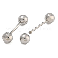 304ステンレススチール軟骨ピアス  ステンレス鋼色  ラウンド  4mm&nbsp;EJEW-B066-01J-P