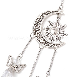 Подвесные украшения из сплава луны и солнца&nbsp;HJEW-JM01974