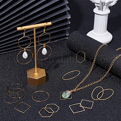 40 pz 4 anelli di collegamento geometrici in ottone&nbsp;KK-UN0006-04