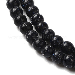 Synthetische blauen goldstone Perlen Stränge&nbsp;G-B090-A07-01