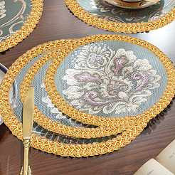 Плетеная кружевная отделка из полиэстера OCOR-WH0078-09A