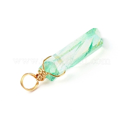 Гальванизированные натуральные кварцевые подвески&nbsp;PALLOY-JF00846-02