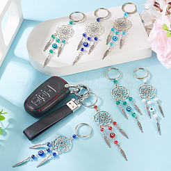 10шт 2-х цветный брелок из стекла и сплава&nbsp;KEYC-TAC00040