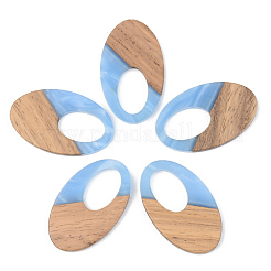 Pendentifs en résine opaque et bois de noyer&nbsp;RESI-S389-005A-C