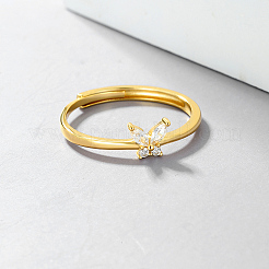 Элегантное кольцо-бабочка с цирконом для подарка женщине на День святого Валентина. XQ3175