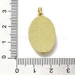Pendentifs de fleur de naissance en coquillage pavé en laiton&nbsp;FIND-I040-04A
