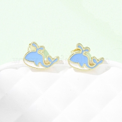 Серьги-гвоздики из латуни&nbsp;LS-EJEW-B152-01G-03