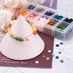 2100шт 10 цвета бусины из полимерной глины ручной работы CLAY-BT0001-04