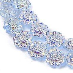 Chapelets de perles en verre électroplaqué&nbsp;GLAA-S387-01D