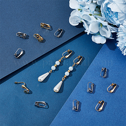 60 шт. 2-х цветная фурнитура для сережек-клипс из нержавеющей стали 304 STAS-UN0055-91