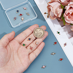 16 шт. 8-х цветные прозрачные стеклянные звенья/соединители&nbsp;GLAA-ME0001-12