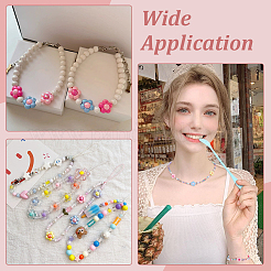 300шт двухцветные непрозрачные акриловые бусины&nbsp;SACR-UN0001-06