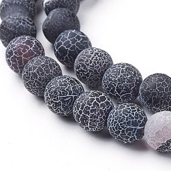 Fili di perline di agata naturale stagionato&nbsp;G-F628-01-A