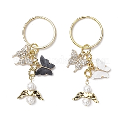 2 шт. бабочка сплав акрил и стразы и угловой кулон брелок KEYC-JKC01251