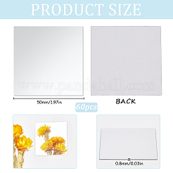 60 шт. акриловые зеркальные настенные наклейки&nbsp;AJEW-SP0001-20A