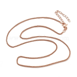Латунные цепочки из пшеницы ожерелья для женщин&nbsp;NJEW-D302-24RG