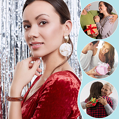 2шт. Акриловый браслет с имитацией мрамора для женщин&nbsp;BJEW-UN0001-69C